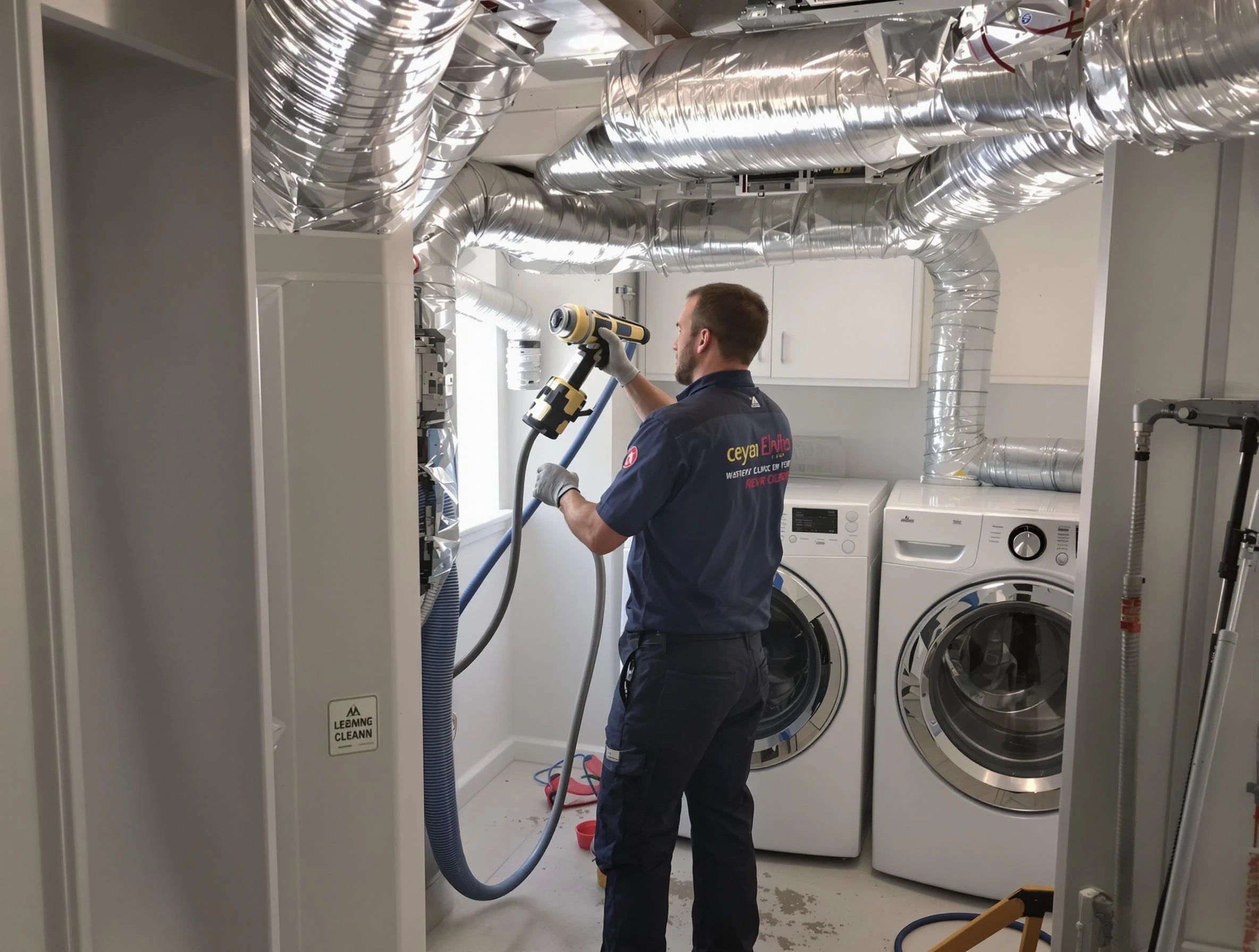Laurel Dryer Vent Cleaning specialist using advanced equipment for thorough duct cleaning in Laurel