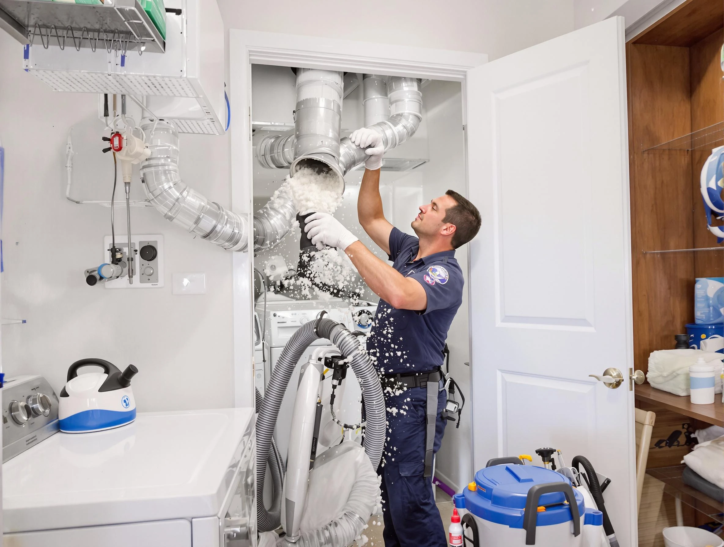 Laurel Dryer Vent Cleaning technician delivering thorough residential dryer vent cleaning service in Laurel